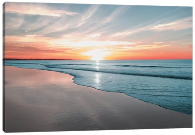Relaxing Morning Canvas Art Print - Lake & Ocean Sunrise & Sunset Art