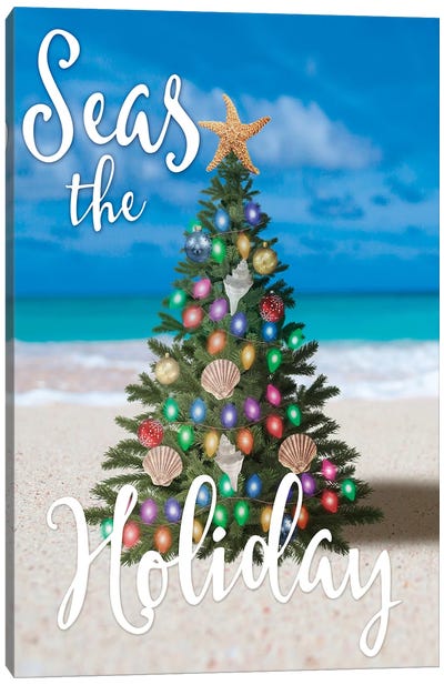 Salty Holiday I Canvas Art Print - Christmas Signs & Sentiments