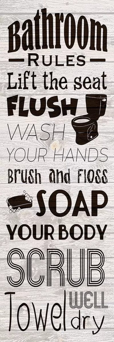 Bath Rules by Marcus Prime canvas print