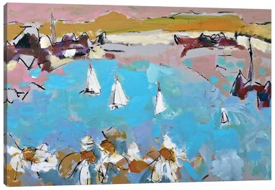 Daisies and Sails Canvas Art Print