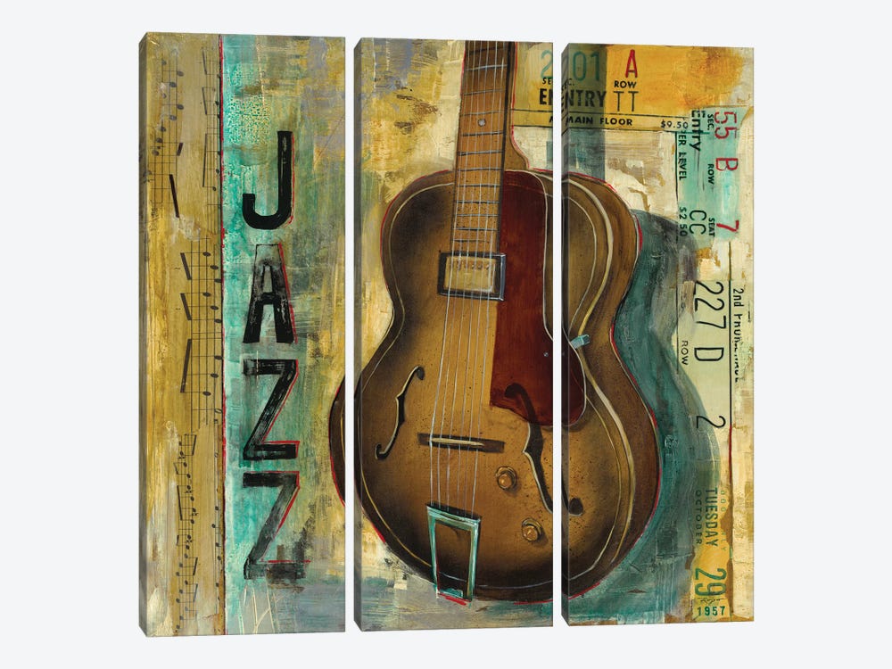 Jazz by Pablo Rojero 3-piece Canvas Print
