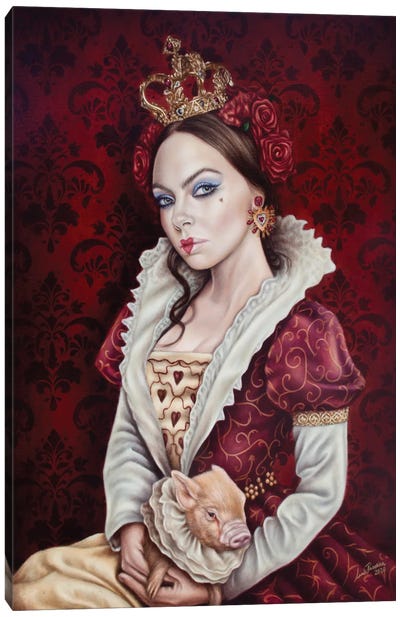 Off With Her Head Canvas Art Print - Queen of Hearts