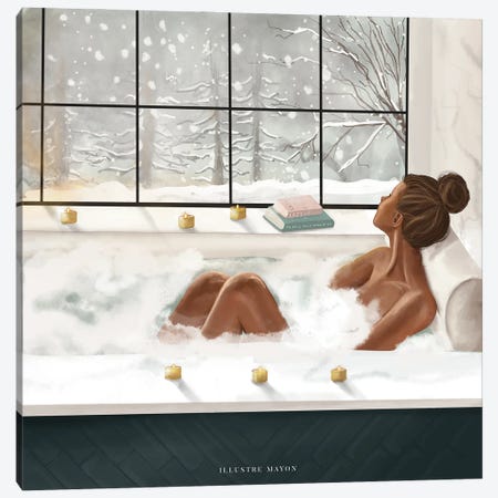 Bath Time Canvas Print #PRT15} by Illustre Mayon Canvas Art Print