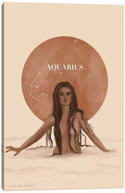 Aquarius Canvas Art Print - Illustre Mayon