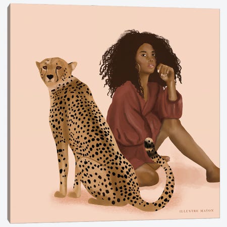 Cheetah Canvas Print #PRT21} by Illustre Mayon Art Print