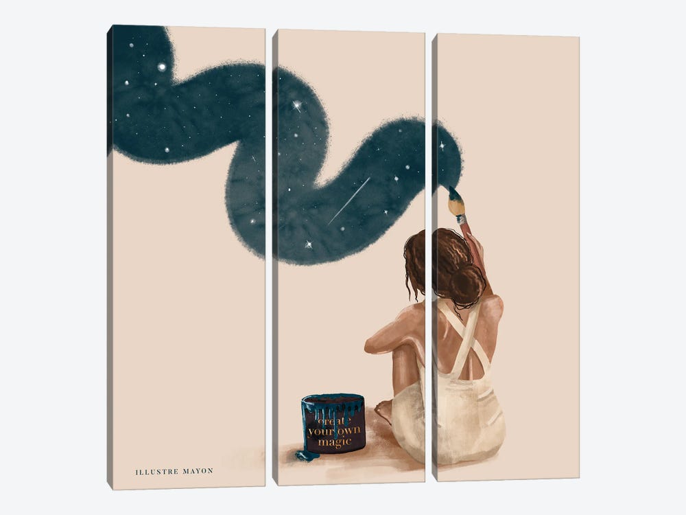 Create Your Own Magic by Illustre Mayon 3-piece Canvas Print