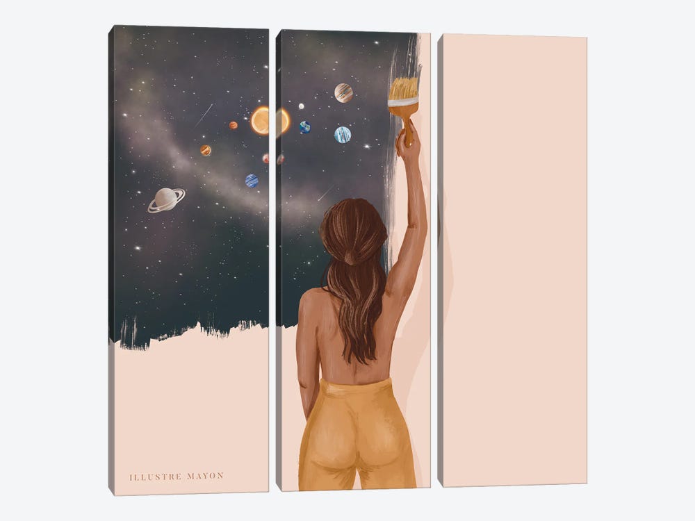 Paint Your Own Universe by Illustre Mayon 3-piece Art Print