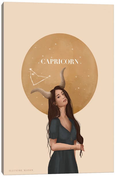 Capricorn Canvas Art Print - Capricorn Art