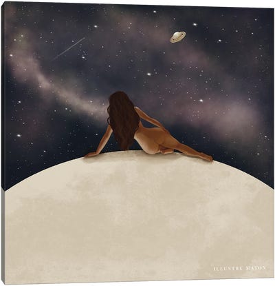 Shooting Stars Canvas Art Print - Space Fiction Art