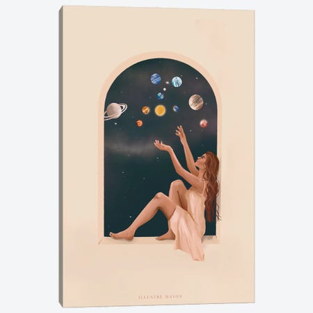 The Whole Universe Canvas Print #PRT61} by Illustre Mayon Art Print
