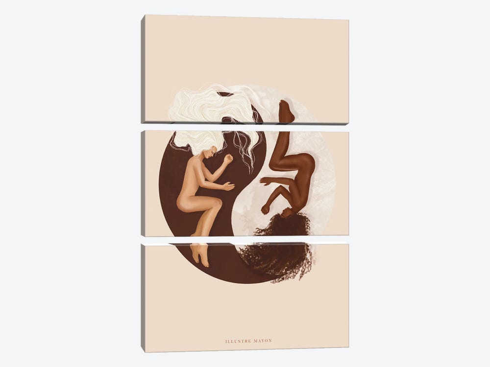 The Yin To My Yang by Illustre Mayon 3-piece Canvas Artwork