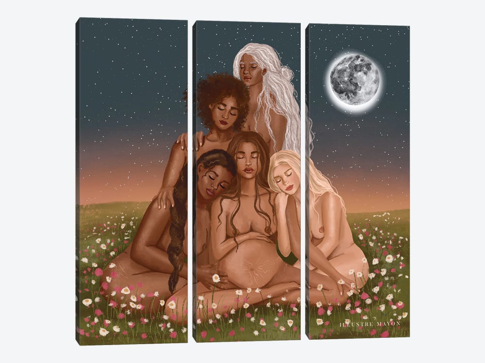 Women's Day by Illustre Mayon 3-piece Canvas Wall Art