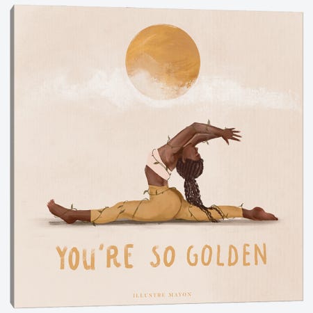 You're So Golden Canvas Print #PRT67} by Illustre Mayon Canvas Wall Art