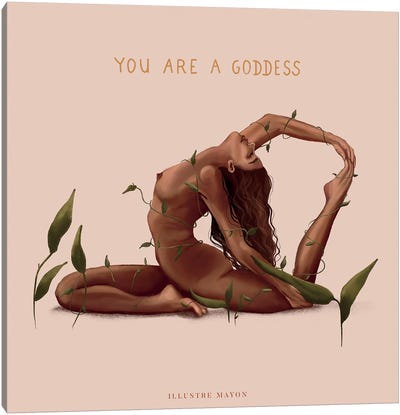 You Are A Goddess Canvas Art Print - Illustre Mayon