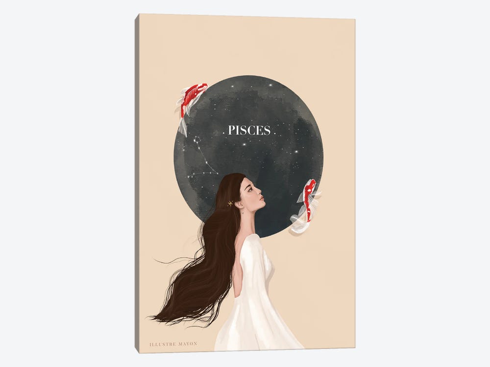 Pisces by Illustre Mayon 1-piece Canvas Art Print