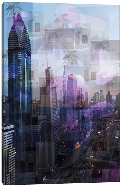 Dubai Collage Canvas Art Print - United Arab Emirates Art
