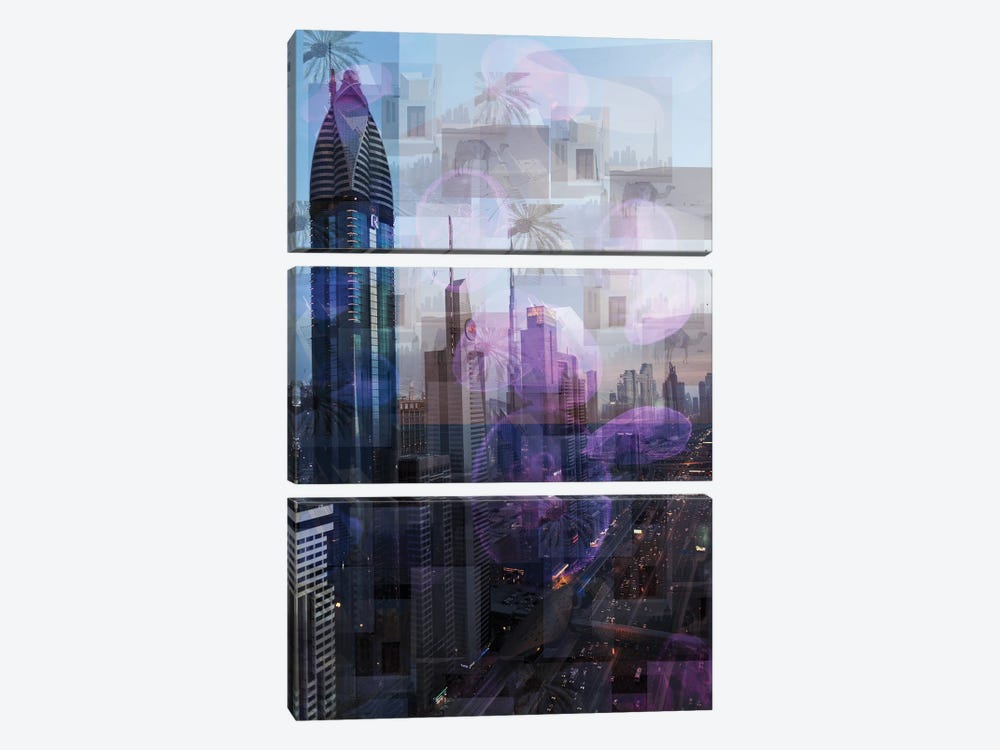 Dubai Collage by Praxis Studio 3-piece Canvas Art Print