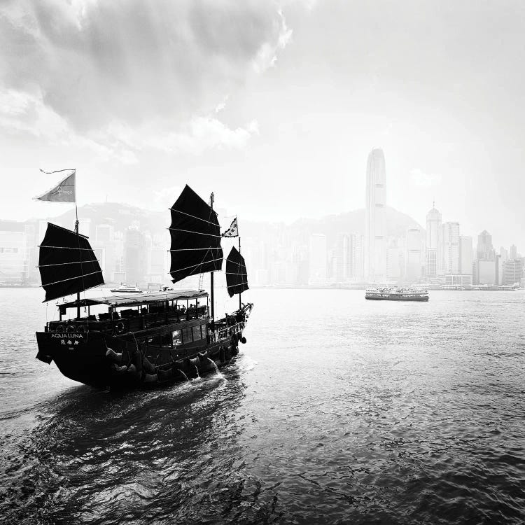 Boat In Hong Kong Bay