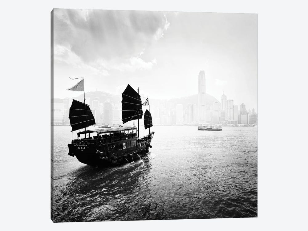 Boat In Hong Kong Bay by Praxis Studio 1-piece Canvas Art