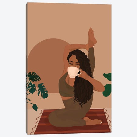 Yoga Lady Canvas Print #PSI10} by Princella Seripenah Canvas Art