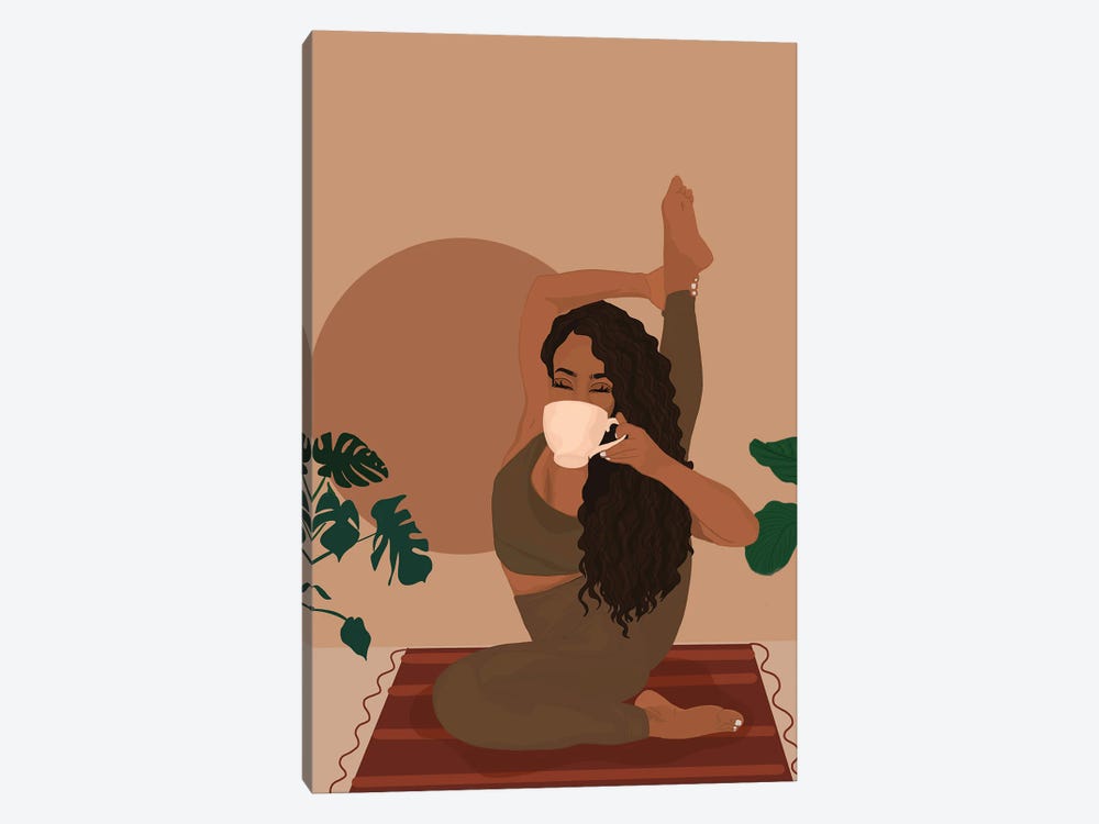 Yoga Lady by Princella Seripenah 1-piece Canvas Print