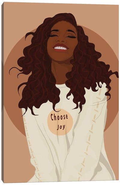 Choose Joy Canvas Art Print - Black Joy