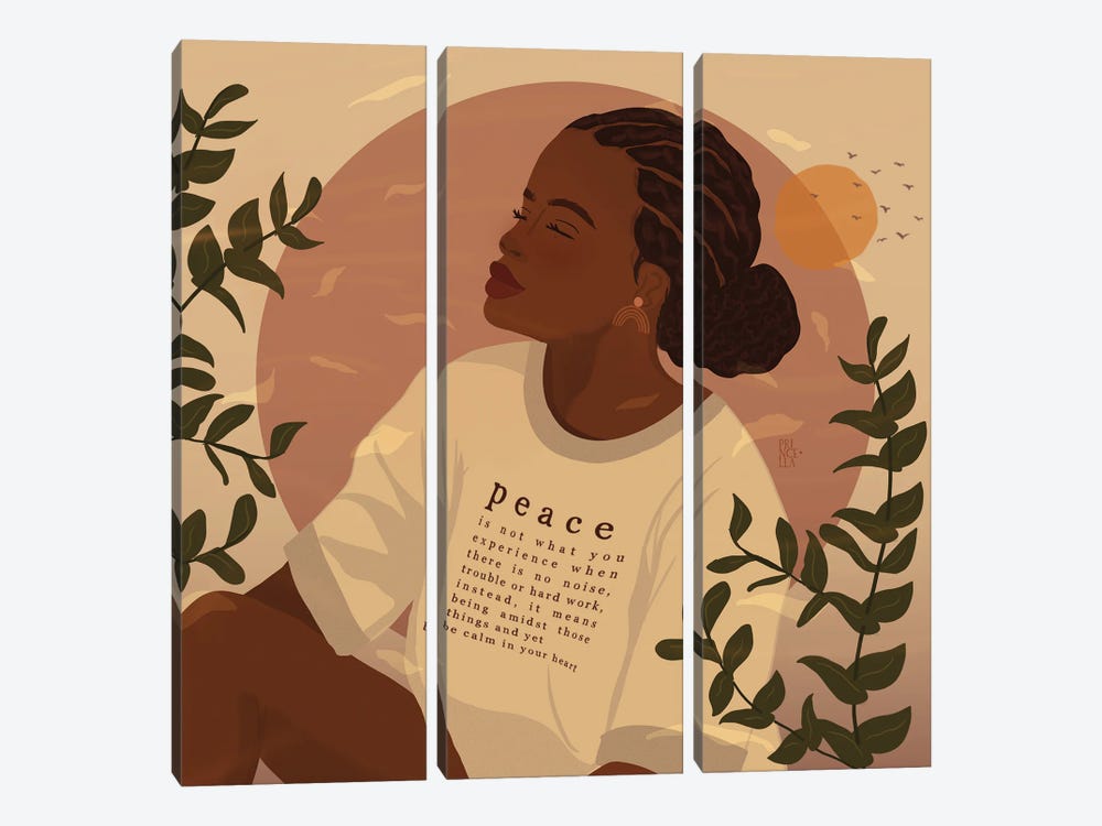 Peace II by Princella Seripenah 3-piece Canvas Artwork
