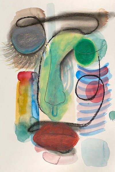 Pamela Staker: Modernist Emoji (Sleepy Time) by Pamela Staker
