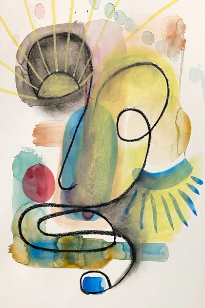 Pamela Staker: Modernist Emoji (Sunshine) by Pamela Staker