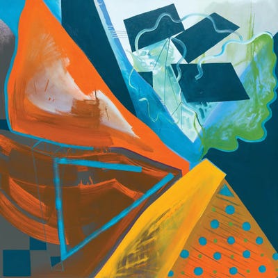 Space And Time by Pamela Staker metal wall art