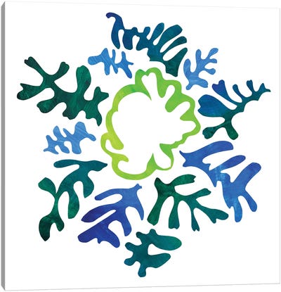 Homage To Matisse IV Canvas Art Print - Blue Tropics