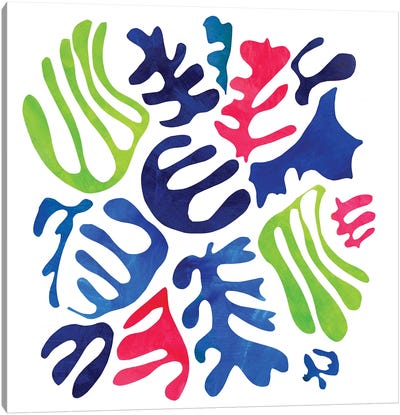 Homage To Matisse III Canvas Art Print - The Cut Outs Collection