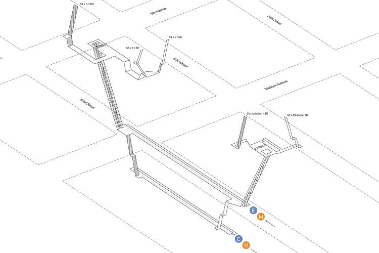 5th Avenue - 53rd Street Station 3D Diagram