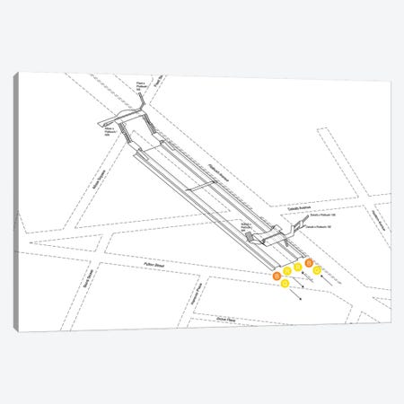 Dekalb Avenue Station 3D Diagram Canvas Print #PSN20} by Project Subway NYC Canvas Art