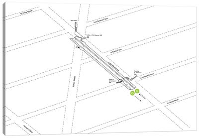 Fulton Street Station 3D Diagram - Brooklyn Canvas Art Print - New York City Map
