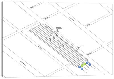 Hoyt Street - Schermerhorn Street Station 3D Diagram Canvas Art Print - Project Subway NYC