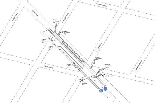 Project Subway NYC: Lafayette Street Station 3D Diagram by Project Subway NYC