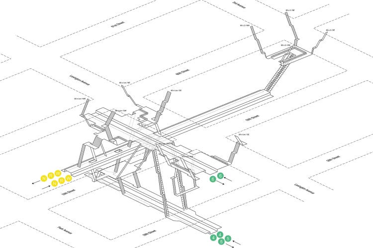 Lexington Avenue - 59th Street Station 3D Diagram