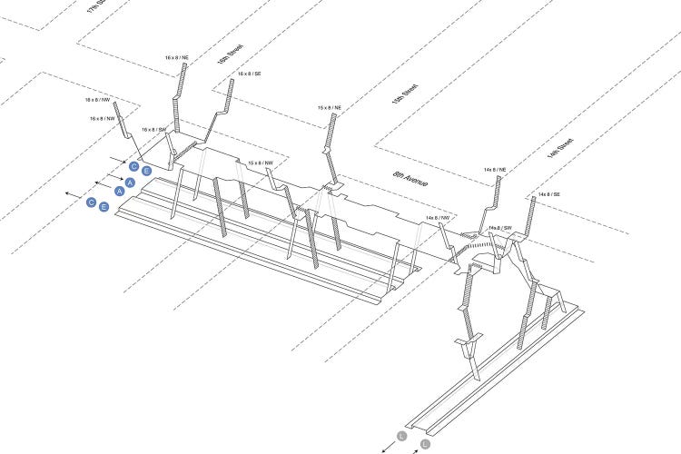 14th Street - 8th Avenue Station 3D Diagram