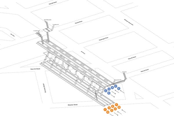 Project Subway NYC: West 4th Street Washington Square Station 3D Diagram by Project Subway NYC