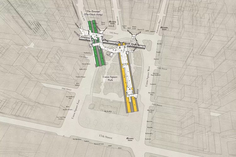 14th Street Union Square - Subway 3D X-Ray