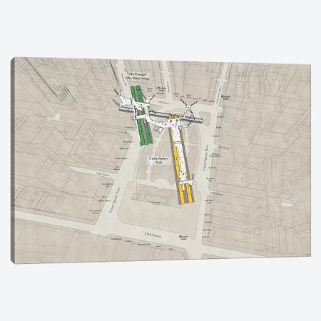 14th Street Union Square - Subway 3D X-Ray Canvas Print #PSN42} by Project Subway NYC Canvas Wall Art