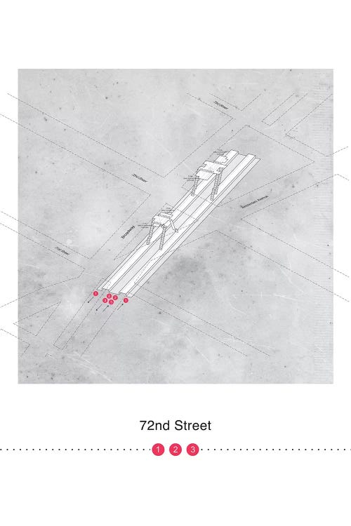 72nd Street Station 3D Map Poster