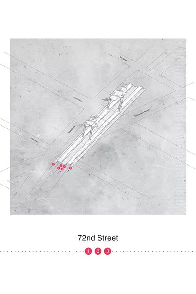 72nd Street Station 3D Map Poster