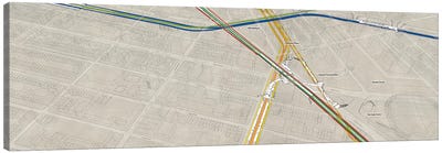Atlantic Avenue - Barclays Center Suwbay Cluster Canvas Art Print - New York City Map
