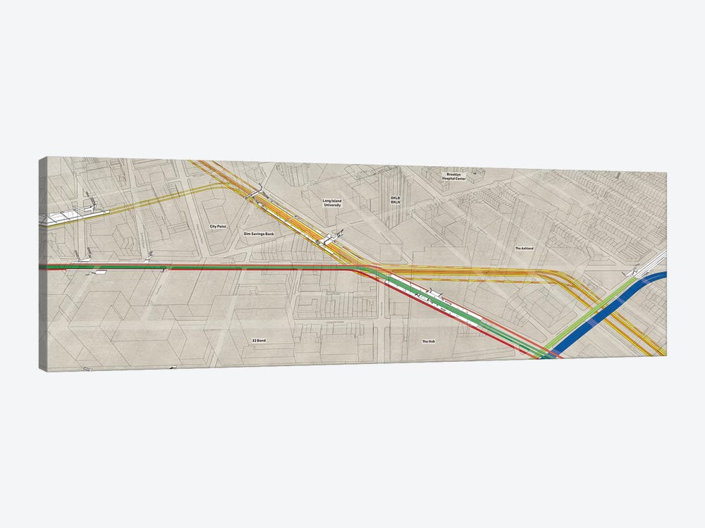 Brooklyn Flatbush Avenue Subway Cluster by Project Subway NYC 1-piece Canvas Art Print