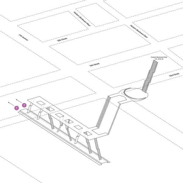 Project Subway NYC: 34th Street Hudson Yards Diagram Station by Project Subway NYC