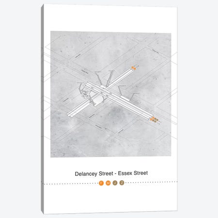 Delancey Street - Essex Street Station 3D Map Posterm Canvas Print #PSN73} by Project Subway NYC Canvas Print