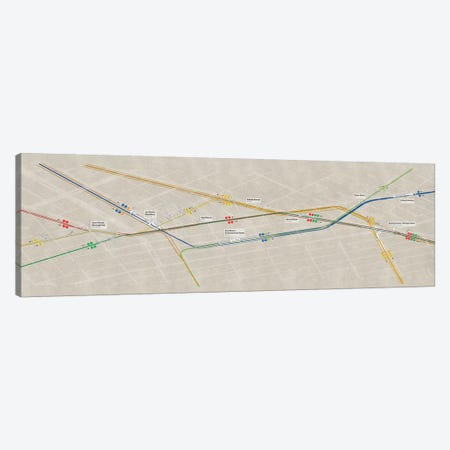 Downtown Brooklyn Subway Cluster Canvas Print #PSN74} by Project Subway NYC Canvas Wall Art