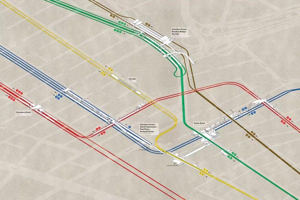 Downtown Manhattan Subway Cluster